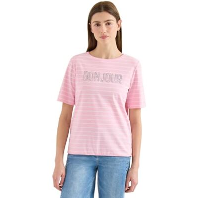 Cecil T-Shirt mit Schmuckstein Wording Light Blush Rose XXL Cecil T-Shirt mit Schmuckstein Wording Light Blush Rose XXL