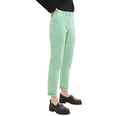 TOM TAILOR Damen 1035793 Chino Slim Fit Hose, 31034 Okra Green, 38W / 32L TOM TAILOR Damen 1035793 Chino Slim Fit Hose, 31034 Okra Green, 38W / 32L