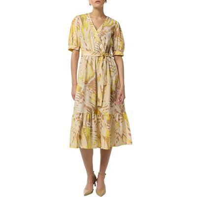 Comma Baumwoll-Kleid mit Puff-Ärmeln Comma Baumwoll-Kleid mit Puff-Ärmeln