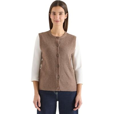 Cecil Rippstruktur Weste urban Taupe Melange S Cecil Rippstruktur Weste urban Taupe Melange S