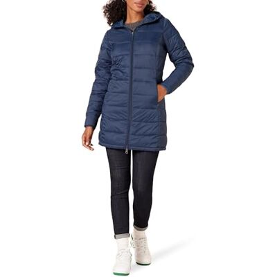 Amazon Damen Leichte, Wasserabweisende und Verstaubare Steppjacke mit Kapuze (Auch in Großen Größen Erhältlich), Navy, M Amazon Damen Leichte, Wasserabweisende und Verstaubare Steppjacke mit Kapuze (Auch in Großen Größen Erhältlich), Navy, M