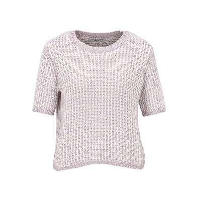 Marc O' Polo Denim Damen Pullover Kurzarm Loose Fit, Lila (Light Purple Multi 01), M Marc O' Polo Denim Damen Pullover Kurzarm Loose Fit, Lila (Light Purple Multi 01), M