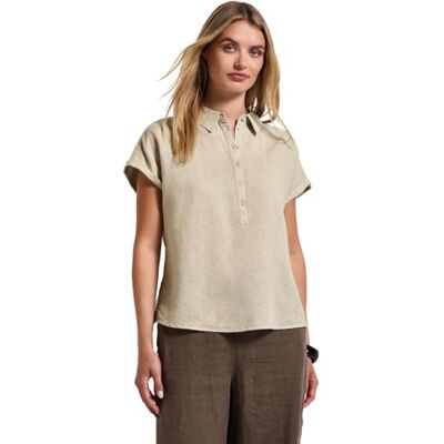 Street One SOL_Solid shirtcollarblouse wdropped Shoulder Moonstone Sand 42 Street One SOL_Solid shirtcollarblouse wdropped Shoulder Moonstone Sand 42