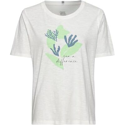 camel active Damen Kurzarm T-Shirt aus zertifiziertem Organic Cotton Weiß, Womenswear-XXL camel active Damen Kurzarm T-Shirt aus zertifiziertem Organic Cotton Weiß, Womenswear-XXL