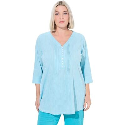 Ulla Popken Damen Tunika tiefes Aqua 54+ Ulla Popken Damen Tunika tiefes Aqua 54+