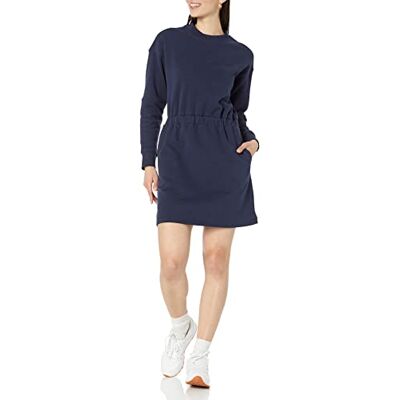 Amazon Damen Langärmliges Sweatshirtkleid, Marineblau, XXL Amazon Damen Langärmliges Sweatshirtkleid, Marineblau, XXL