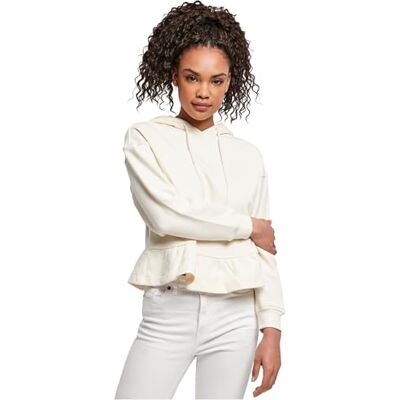 Urban Classics Ladies Organic Volants Hoody whitesand M Urban Classics Ladies Organic Volants Hoody whitesand M