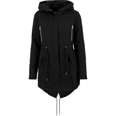 Urban Classics Damen Parka Jacke Ladies Sherpa Lined Cotton Parka, Gr. 34 (Herstellergröße: XS), Schwarz (black 7) Urban Classics Damen Parka Jacke Ladies Sherpa Lined Cotton Parka, Gr. 34 (Herstellergröße: XS), Schwarz (black 7)