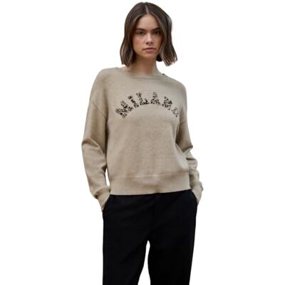 Street One Studio Pullover mit Leo-Wording Buffed beige Mel. 42 Street One Studio Pullover mit Leo-Wording Buffed beige Mel. 42