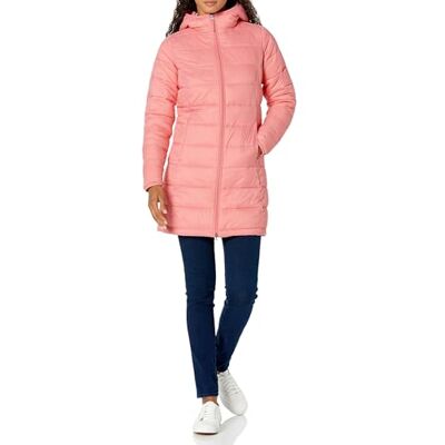 Amazon Damen Leichte, Wasserabweisende und Verstaubare Steppjacke mit Kapuze (Auch in Großen Größen Erhältlich), Rosa, M Amazon Damen Leichte, Wasserabweisende und Verstaubare Steppjacke mit Kapuze (Auch in Großen Größen Erhältlich), Rosa, M