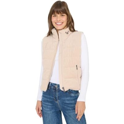 Cecil Struktumix Cordweste pearl beige XL Cecil Struktumix Cordweste pearl beige XL