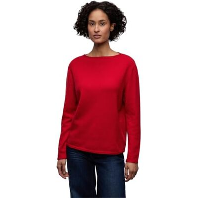 Street One Pullover mit gerolltem Saum Racing red 34 Street One Pullover mit gerolltem Saum Racing red 34