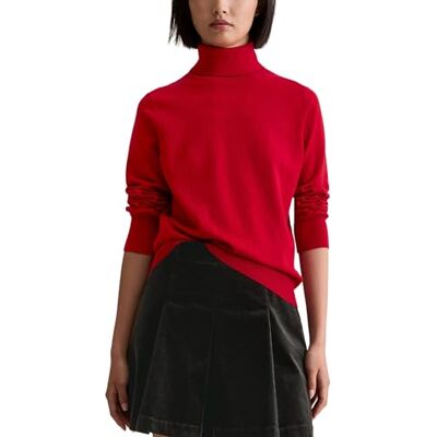 Marc O' Polo Marc OߴPolo Denim Damen Pullover mit Rollkragen Regular Fit, Rot (Red Mulberry), S Marc O' Polo Marc OߴPolo Denim Damen Pullover mit Rollkragen Regular Fit, Rot (Red Mulberry), S