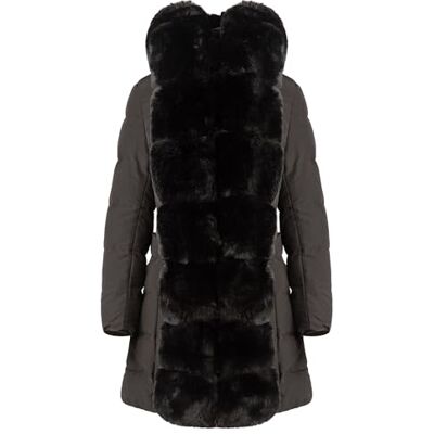 Apart Damen Winterjacke mit Kunstfellkapuze, oberschenkellangem,wattiertem Mantel,warmer Steppjacke,normaler Passform,Zwei-Wege-Reißverschluss,Belted Outdoor-Mantel für jeden Tag Winter tragen Apart Damen Winterjacke mit Kunstfellkapuze, oberschenkellangem,wattiertem Mantel,warmer Steppjacke,normaler Passform,Zwei-Wege-Reißverschluss,Belted Outdoor-Mantel für jeden Tag Winter tragen