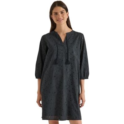 Cecil Knielanges Kleid mit 3/4-Arm und Stickerei Palm Breeze Green M Cecil Knielanges Kleid mit 3/4-Arm und Stickerei Palm Breeze Green M