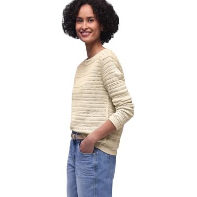 Street One Langarm Pullover mit U-Boot-Ausschnitt Soft beige 44 Street One Langarm Pullover mit U-Boot-Ausschnitt Soft beige 44