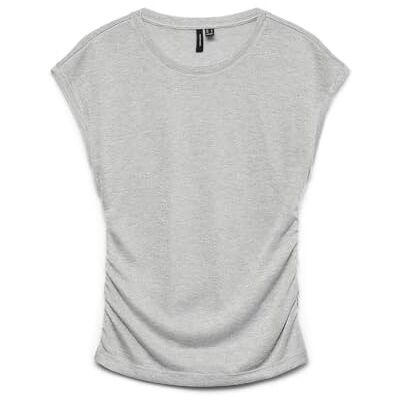 VERO MODA Damen Vmsarah Sl Top JRS Ga Noos, Light Grey Melange, Medium VERO MODA Damen Vmsarah Sl Top JRS Ga Noos, Light Grey Melange, Medium