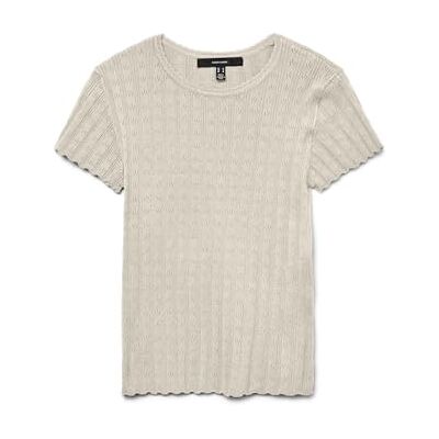 VERO MODA Vmwillow Pointelle C/S O-Neck Pull Boo VERO MODA Vmwillow Pointelle C/S O-Neck Pull Boo