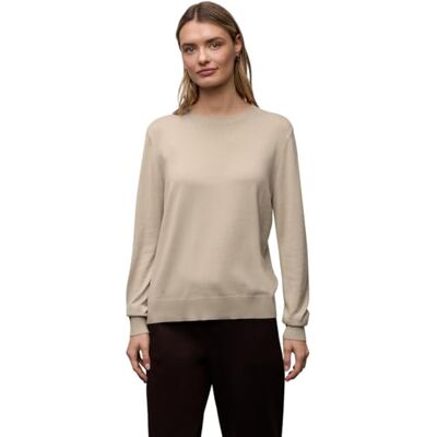 Street One Basic Pullover Cotton beige 46 Street One Basic Pullover Cotton beige 46