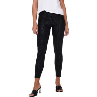 ONLY Damen Onlshine Leggings Noos Hose, Black/AOP:Leo, L EU ONLY Damen Onlshine Leggings Noos Hose, Black/AOP:Leo, L EU