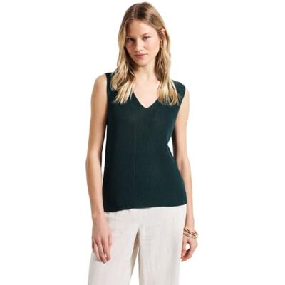 Street One SOL_Knitted Rib top Dark Garden Green 40 Street One SOL_Knitted Rib top Dark Garden Green 40