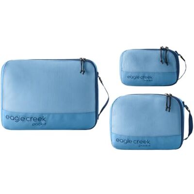 Eagle Pack-It Reveal Packwürfel Set XS/S/M 3-teilig Blau Großes Mesh-Sichtfenster, formstabile Materialstruktur, drei Größen für Accessoires, Shirts und Hosen Eagle Pack-It Reveal Packwürfel Set XS/S/M 3-teilig Blau Großes Mesh-Sichtfenster, formstabile Materialstruktur, drei Größen für Accessoires, Shirts und Hosen