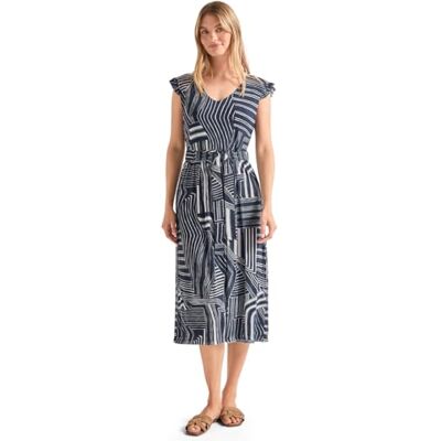 Street One Midikleid aus Mesh mit Print Darkest Blue 34 Street One Midikleid aus Mesh mit Print Darkest Blue 34