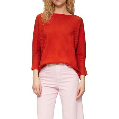 S. Oliver Weicher Pullover mit Struktur und 3/4-Fledermausärmeln S. Oliver Weicher Pullover mit Struktur und 3/4-Fledermausärmeln