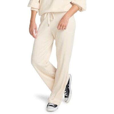 Billabong Keep It Straight Hose mit voller Länge Frauen L Weiss Billabong Keep It Straight Hose mit voller Länge Frauen L Weiss