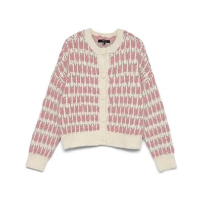 VERO MODA Damen Vmlisa Ls O-Neck Cardigan, Birch, S VERO MODA Damen Vmlisa Ls O-Neck Cardigan, Birch, S