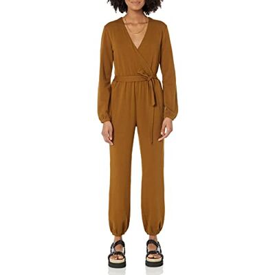 Amazon Damen Wickel-Overall aus Strick, 69,8cm Beininnenlänge (Erhältlich in Übergröße), Dunkles Kastanienbraun, XS Amazon Damen Wickel-Overall aus Strick, 69,8cm Beininnenlänge (Erhältlich in Übergröße), Dunkles Kastanienbraun, XS