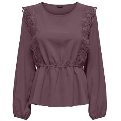 ONLY Onlmette L/S Lace Detail Peplum Top WVN ONLY Onlmette L/S Lace Detail Peplum Top WVN
