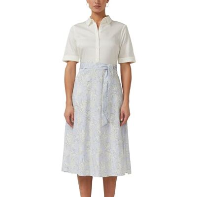 S. Oliver Damen Hemdblusenkleid – Popeline, Midi, Bindegürtel S. Oliver Damen Hemdblusenkleid – Popeline, Midi, Bindegürtel