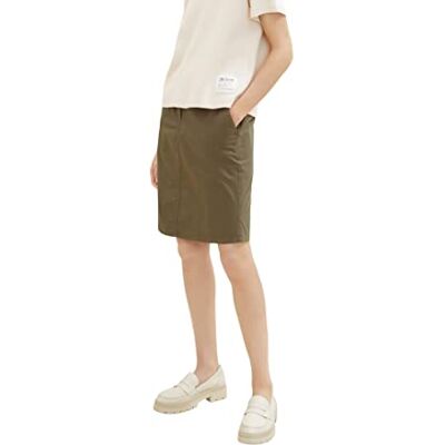 TOM TAILOR Damen 1036677 Chino Rock mit Kordel, 11848-Jungle Soil Green, 32 TOM TAILOR Damen 1036677 Chino Rock mit Kordel, 11848-Jungle Soil Green, 32