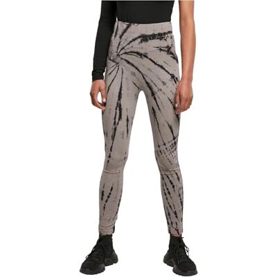 Urban Classics Damen Leggings Ladies Cotton Tie Dye High Waist Leggings Black/Asphalt M Urban Classics Damen Leggings Ladies Cotton Tie Dye High Waist Leggings Black/Asphalt M