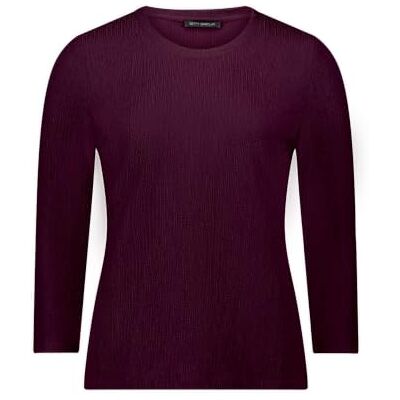 Betty Barclay Damen Strukturshirt mit Rundhalsausschnitt 42, Dark Aubergine Betty Barclay Damen Strukturshirt mit Rundhalsausschnitt 42, Dark Aubergine