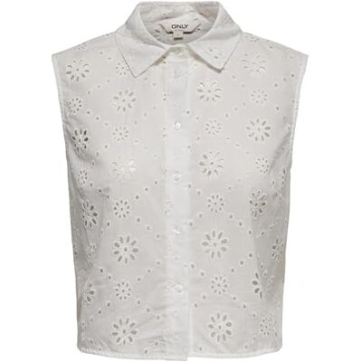 ONLY Onlalithea Sl Short Emb Shirt WVN ONLY Onlalithea Sl Short Emb Shirt WVN