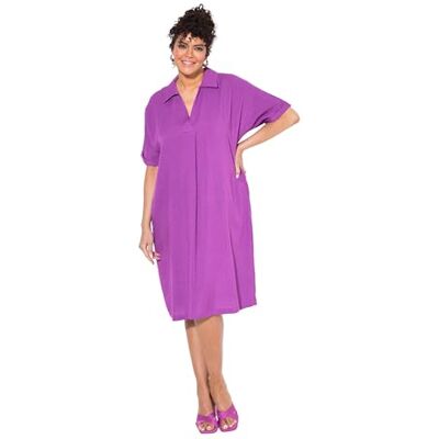 Ulla Popken Damen große Größen Übergrößen Plus Size Minikleid, Oversized, Hemdkragen, V-Ausschnitt, Halbarm Ulla Popken Damen große Größen Übergrößen Plus Size Minikleid, Oversized, Hemdkragen, V-Ausschnitt, Halbarm