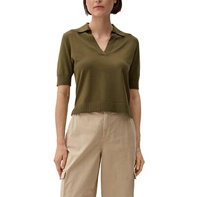 S. Oliver Damen Polokragen, Pullover mit Polokragen kurzarm, Grün, 36 EU S. Oliver Damen Polokragen, Pullover mit Polokragen kurzarm, Grün, 36 EU