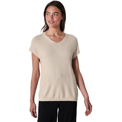 Cecil Structured V-Neck Pearl beige Mel. M Cecil Structured V-Neck Pearl beige Mel. M