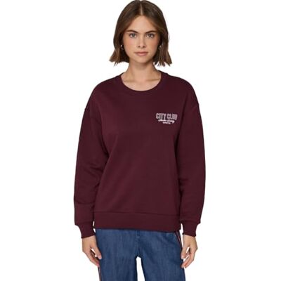 Street One Studio Loose Fit Backprint Sweater Dark Plum red 36 Street One Studio Loose Fit Backprint Sweater Dark Plum red 36