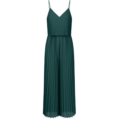 Apart Damen Plissee-Overall, 2-in-1-Look, Overall mit weitem Bein, rückenfreies Outfit mit V-Ausschnitt, ärmelloses Kleid, geflochtene Spaghettiträger mit Perle, Kleidung für Hochzeitsgäste Apart Damen Plissee-Overall, 2-in-1-Look, Overall mit weitem Bein, rückenfreies Outfit mit V-Ausschnitt, ärmelloses Kleid, geflochtene Spaghettiträger mit Perle, Kleidung für Hochzeitsgäste