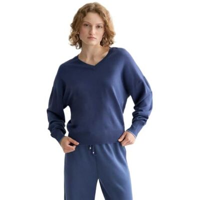 Scotch & Soda Pullover mit V-Ausschnitt in lockerer Passform, Oceana V479, S Scotch & Soda Pullover mit V-Ausschnitt in lockerer Passform, Oceana V479, S