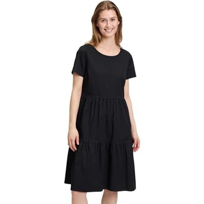 Vera Mont Damen Sommerkleid mit Stufen Schwarz,40 Vera Mont Damen Sommerkleid mit Stufen Schwarz,40