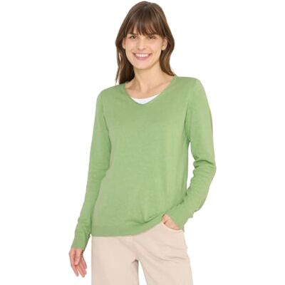 Cecil Basic Pullover Bamboo Green Melange XL Cecil Basic Pullover Bamboo Green Melange XL