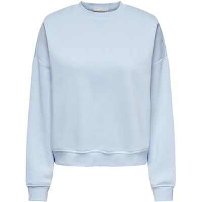 ONLY Damen Onlsweat Life L/S Crew Oversize SWT Noos Sweatshirt, Cashmere Blue, XS ONLY Damen Onlsweat Life L/S Crew Oversize SWT Noos Sweatshirt, Cashmere Blue, XS