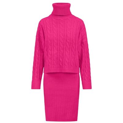 Apart Strick-Set aus einem ärmllosen Kleid und einem Pullover Apart Strick-Set aus einem ärmllosen Kleid und einem Pullover