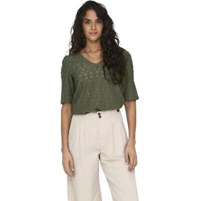 ONLY Onlrosa S/S V-Neck Puff Top JRS ONLY Onlrosa S/S V-Neck Puff Top JRS