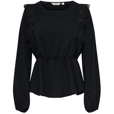 ONLY Onlmette L/S Lace Detail Peplum Top WVN ONLY Onlmette L/S Lace Detail Peplum Top WVN