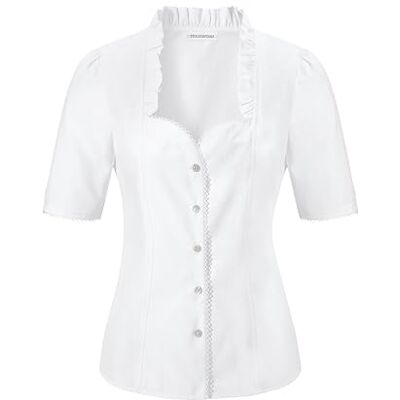 Stockerpoint Damen Clarissa Trachtenbluse, Weiss, 42 Stockerpoint Damen Clarissa Trachtenbluse, Weiss, 42